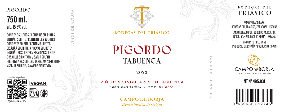 Etiqueta completa de Pigordo 2023