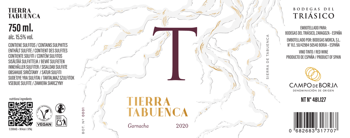 Etiqueta completa de Tierra Tabuenca 2020