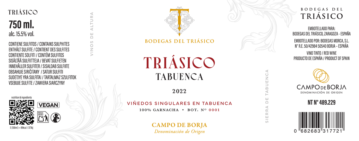 Etiqueta completa de Triásico Tabuenca 2022